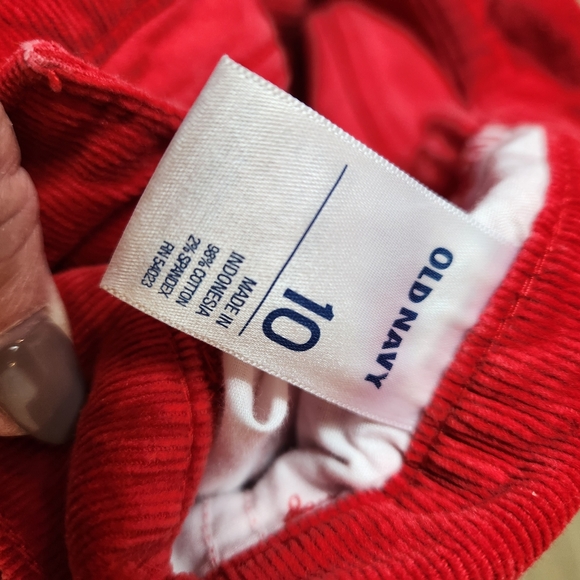OLD NAVY SIZE 10 RED CORDUROY PANTS - Picture 4 of 8